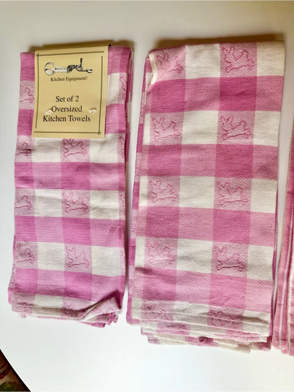 Nwt bundle of 9 Easter  theme Pink 100% cotton made in India kitchen Towels